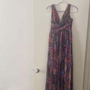 Black Tie Multicolor Sleeveless Gown